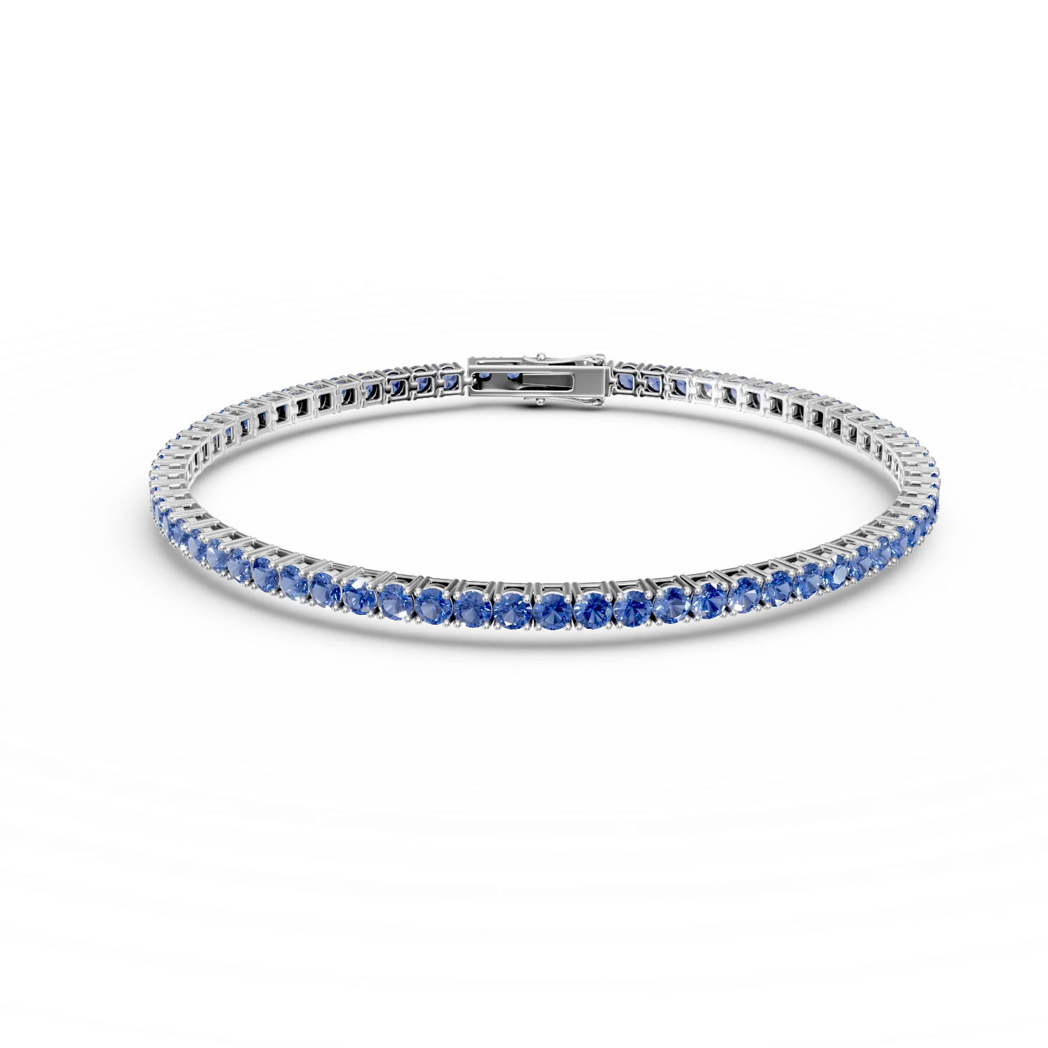 Bratara tennis din argint cu zirconii albastre