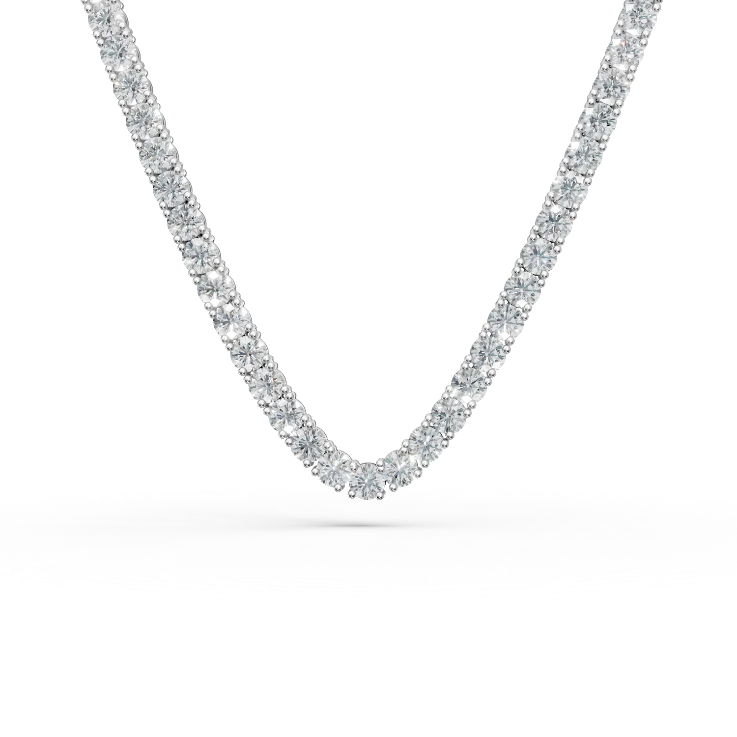 Colier tennis din argint cu zirconii albe