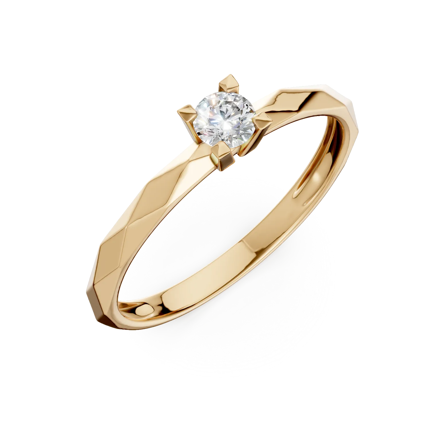 Inel de logodna din aur galben cu zirconia Apparel & Accessories > Jewelry > Rings DAAR 2 Inel de logodna din aur galben cu zirconia Apparel & Accessories > Jewelry > Rings DAAR 2