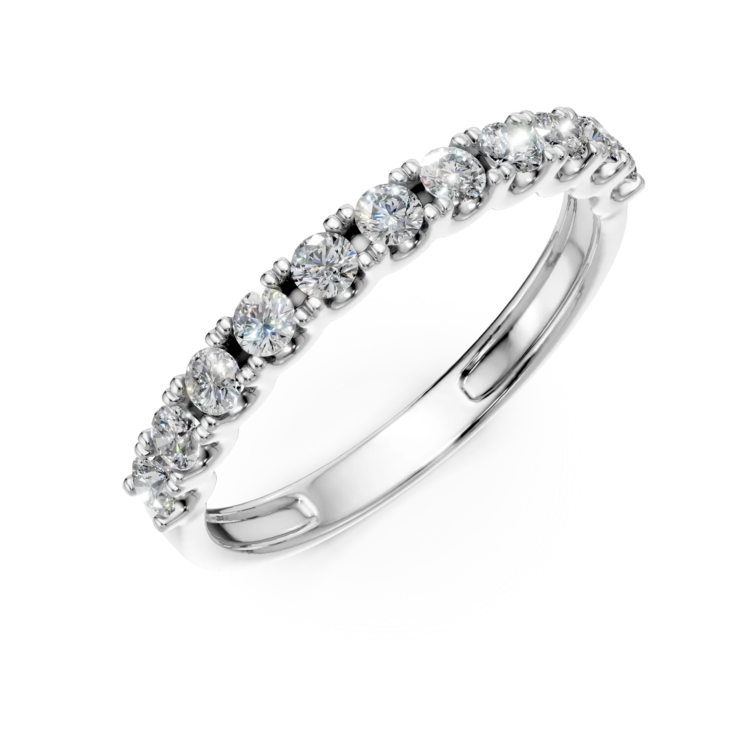 Inel semi eternity din aur alb cu diamante de 0.5ct create in laborator Apparel & Accessories > Jewelry > Rings DAAR 2 Inel semi eternity din aur alb cu diamante de 0.5ct create in laborator Apparel & Accessories > Jewelry > Rings DAAR 2