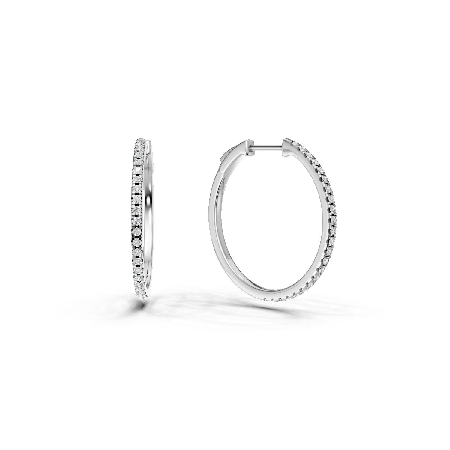 Cercei creole din aur alb cu diamante de 0.4ct create in laborator Apparel & Accessories > Jewelry > Earrings DAAR 2 Cercei creole din aur alb cu diamante de 0.4ct create in laborator Apparel & Accessories > Jewelry > Earrings DAAR 2