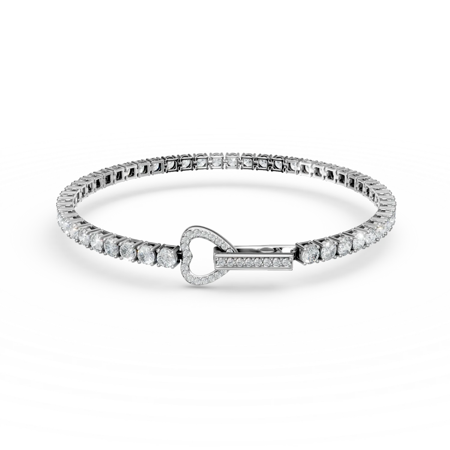 Bratara tennis din argint cu zirconii