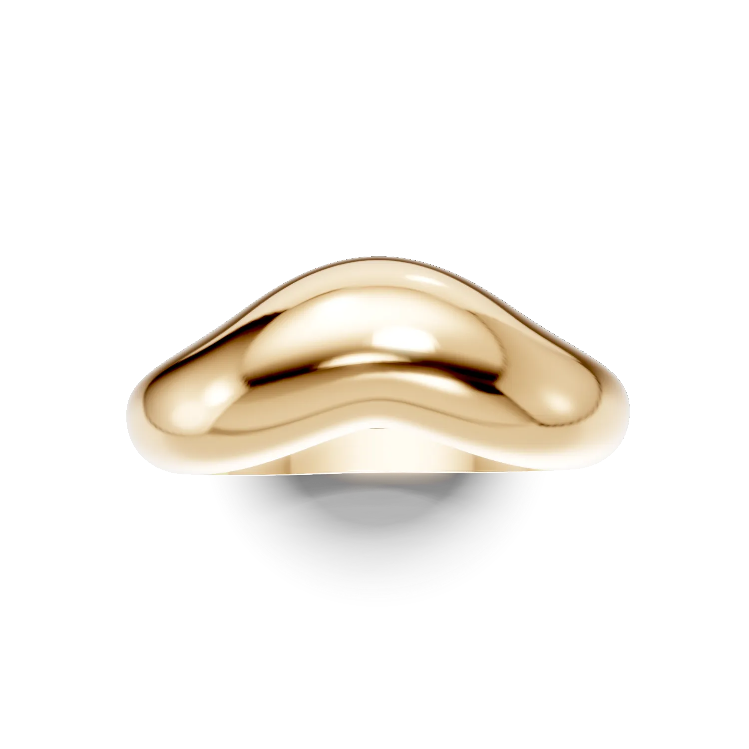 Inel model abstract din argint galben - imagine 3