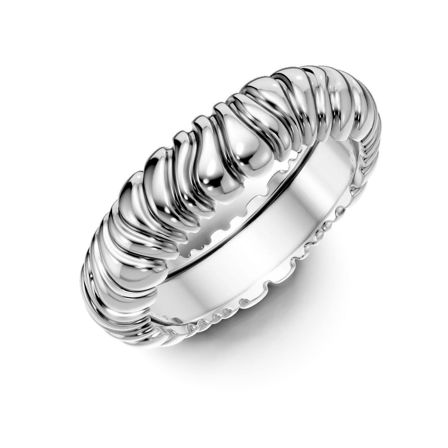 Inel cu striatii din argint