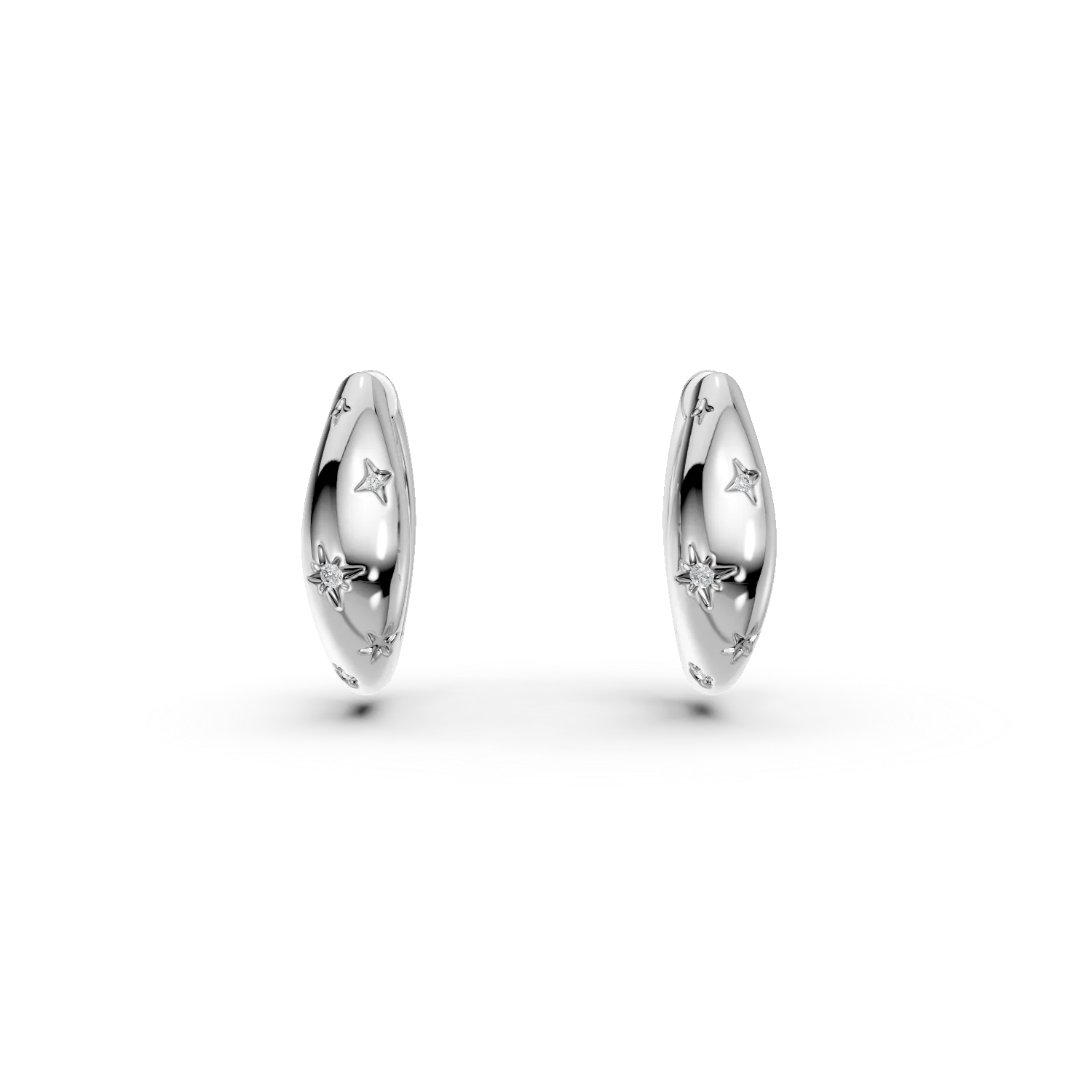 Cercei din argint cu zirconii