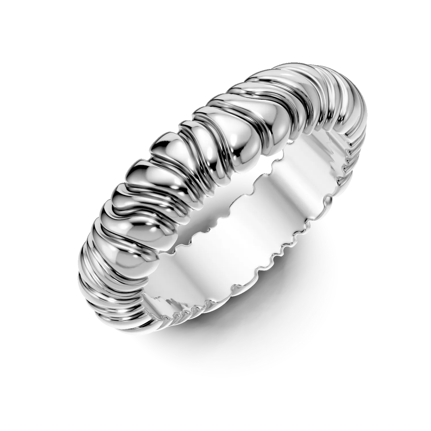 Inel cu striatii din argint