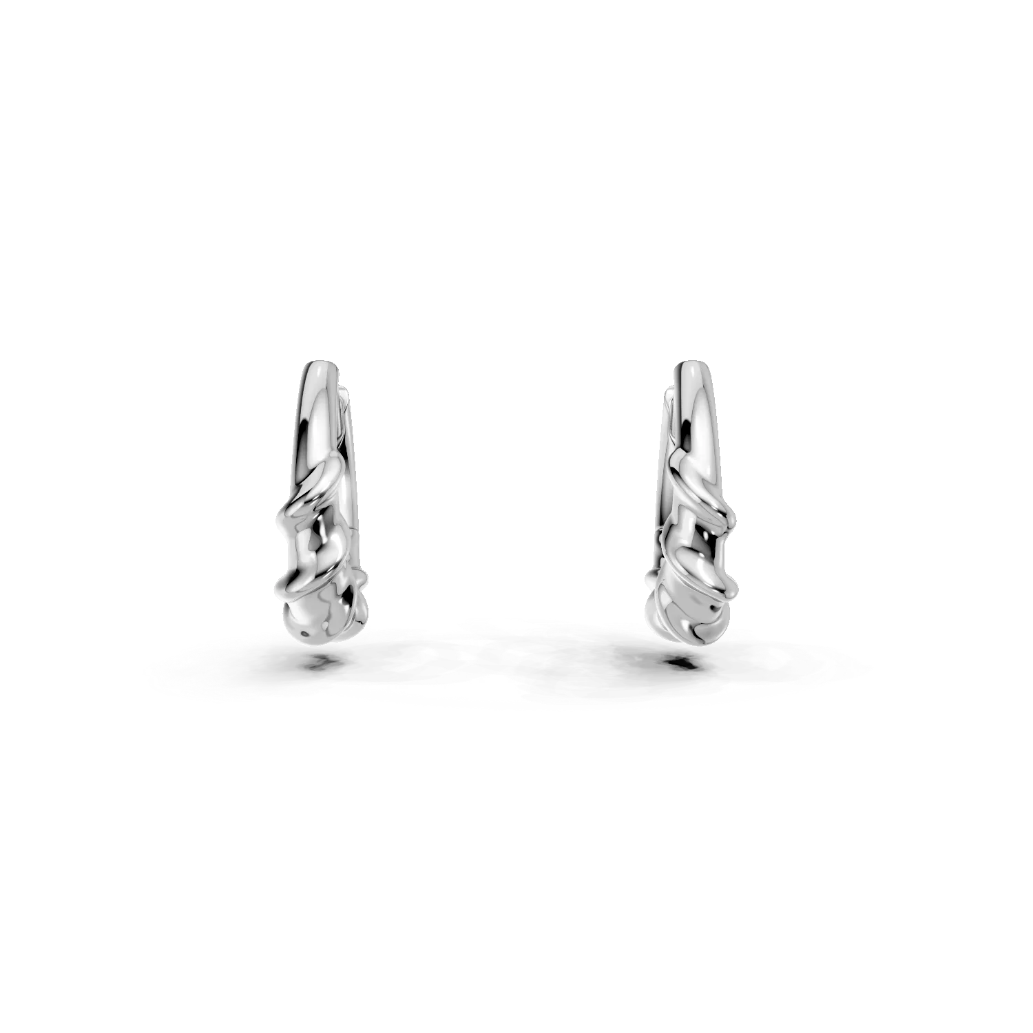 Cercei creole cu striatii din argint