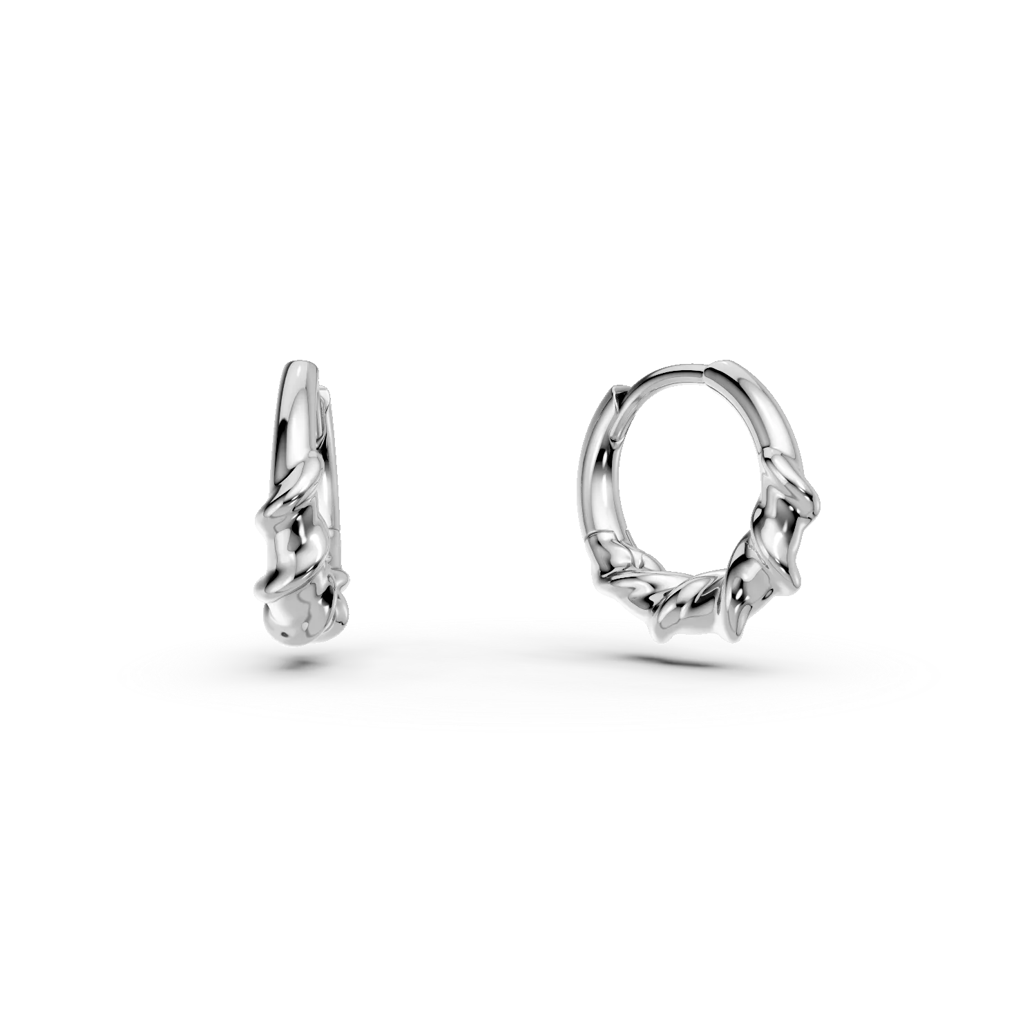 Cercei creole cu striatii din argint