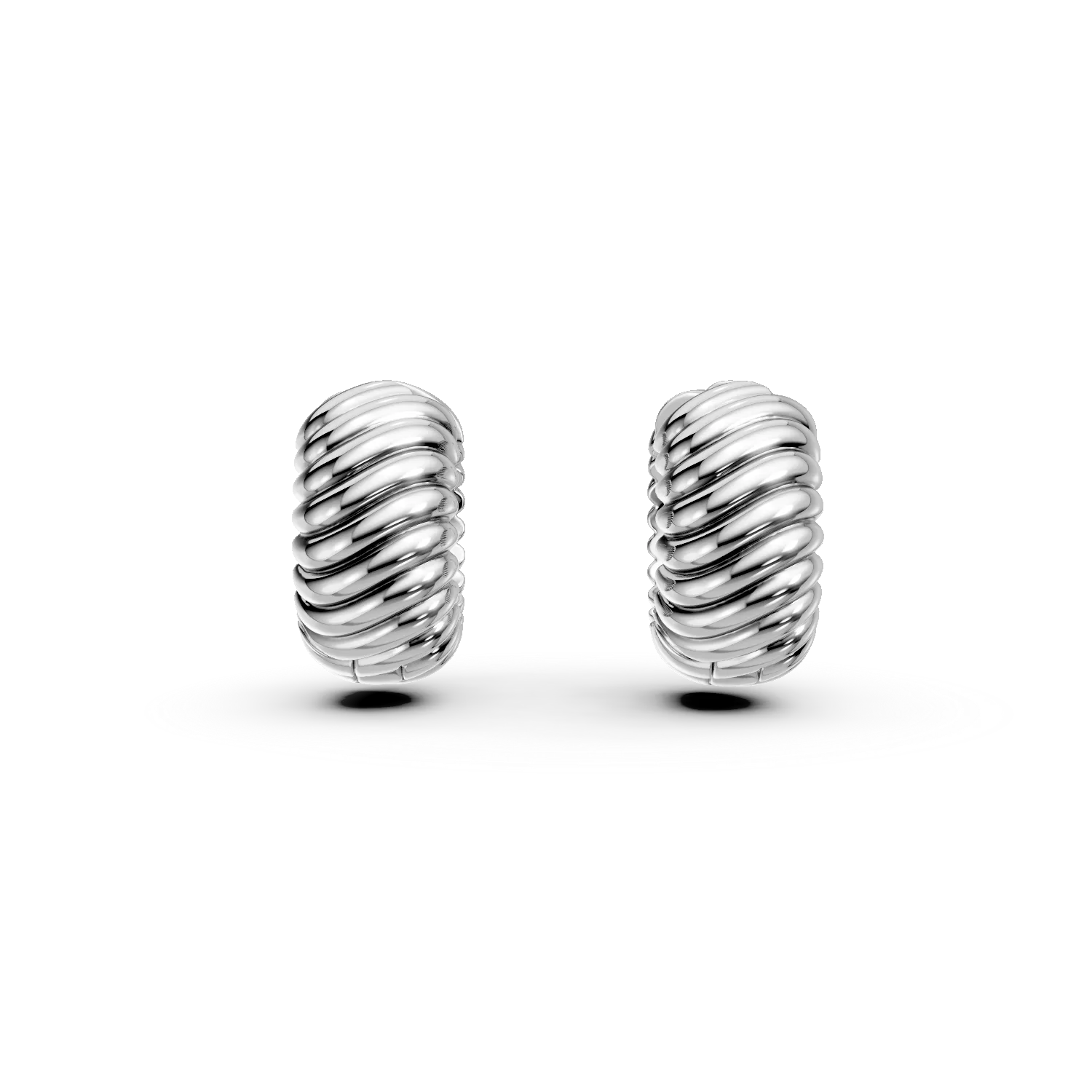 Cercei creole cu striatii din argint