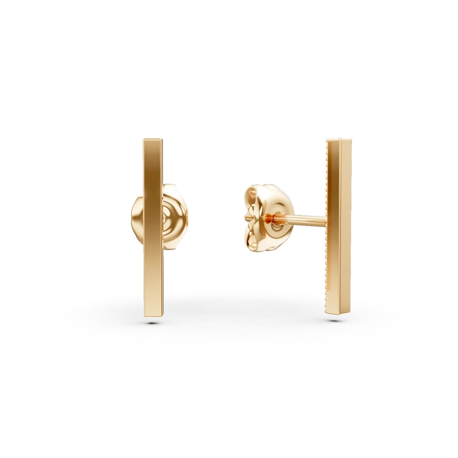 Cercei minimalisti din aur galben