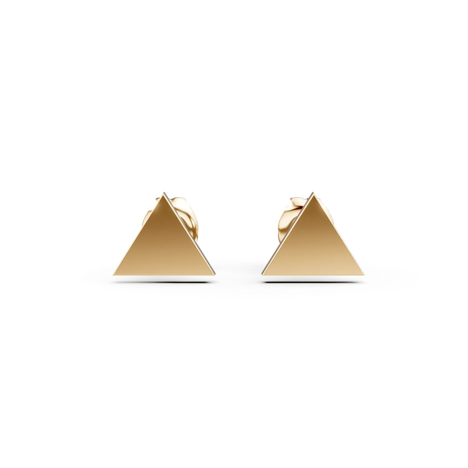 Cercei geometrici din aur galben