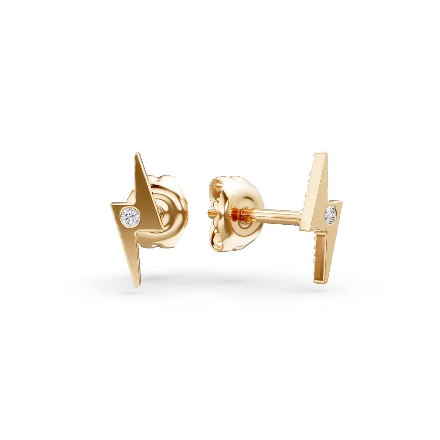 Cercei fulger din aur galben cu zirconii Apparel & Accessories > Jewelry > Earrings DAAR 2 Cercei fulger din aur galben cu zirconii Apparel & Accessories > Jewelry > Earrings DAAR 2