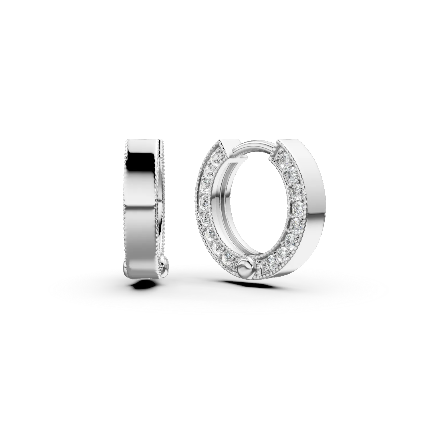 Cercei creole din aur alb cu zirconii Apparel & Accessories > Jewelry > Earrings DAAR 2 Cercei creole din aur alb cu zirconii Apparel & Accessories > Jewelry > Earrings DAAR 2