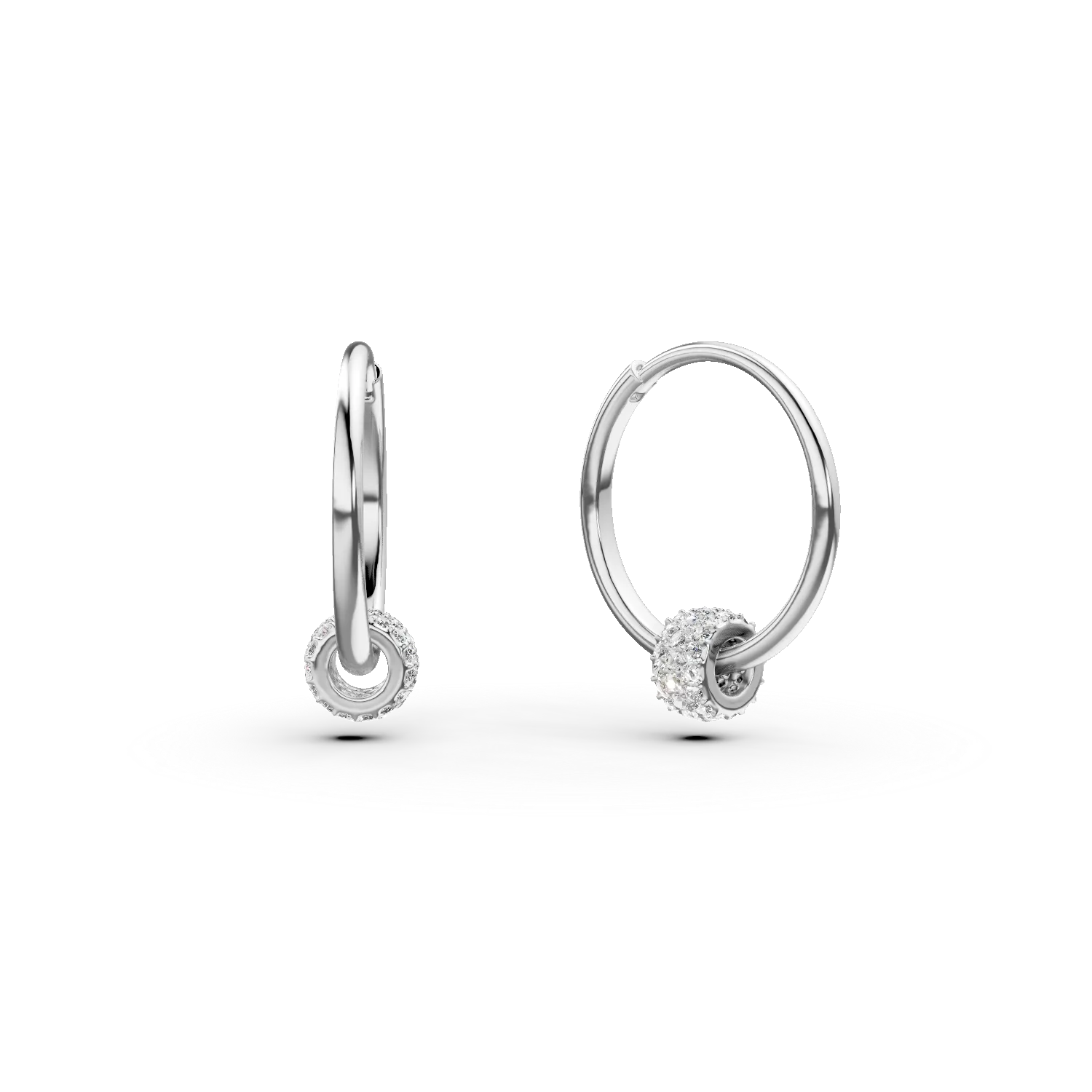 Cercei creole din aur alb cu zirconii Apparel & Accessories > Jewelry > Earrings DAAR 2 Cercei creole din aur alb cu zirconii Apparel & Accessories > Jewelry > Earrings DAAR 2
