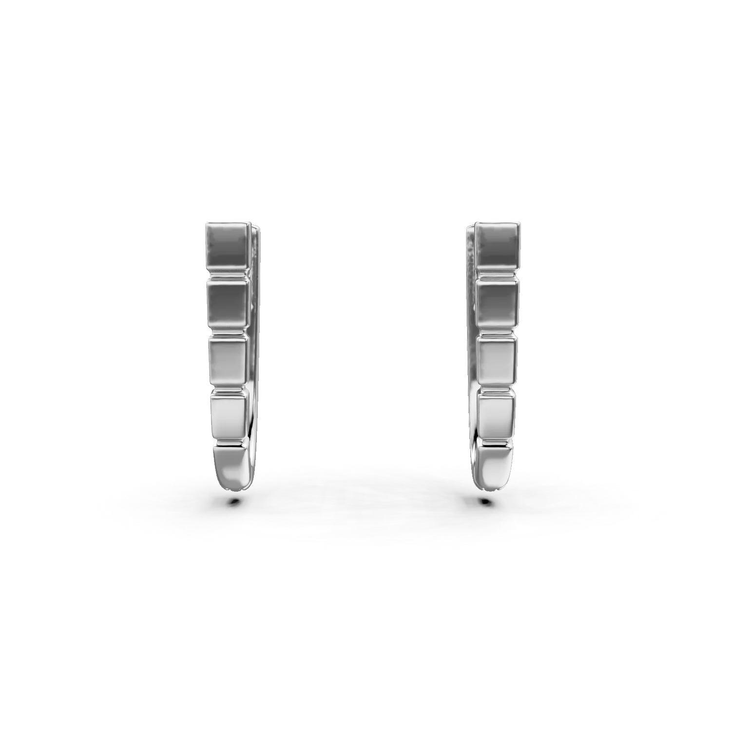 Cercei minimalisti din aur alb