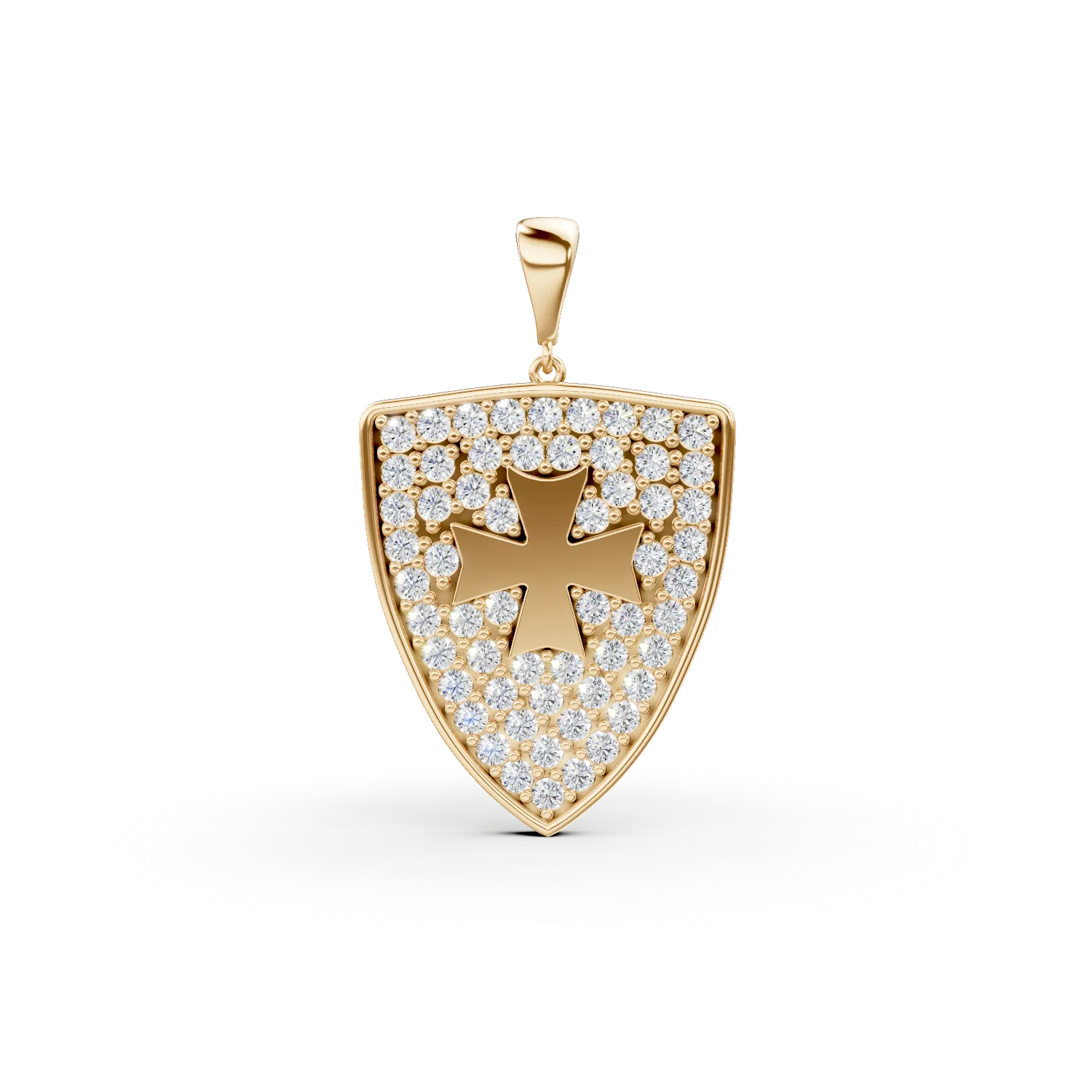 Pandantiv din aur galben cu zirconii