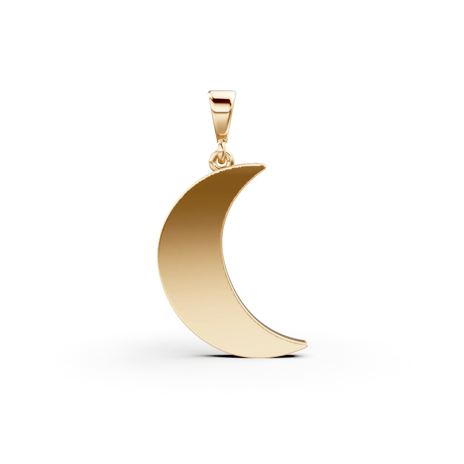 Pandantiv semiluna din aur galben
