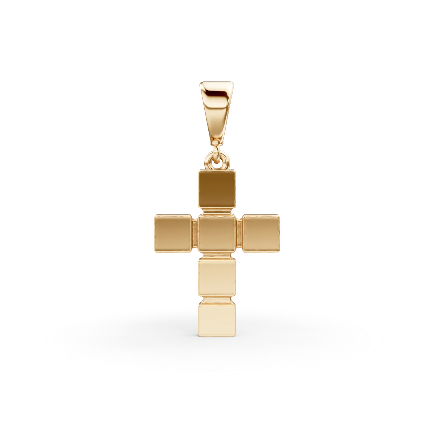 Pandantiv cruce din aur galben