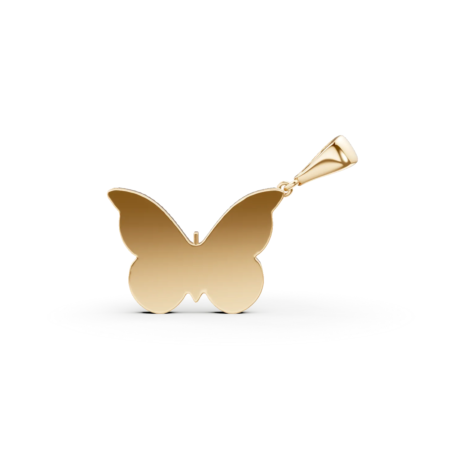 Pandantiv fluturas din aur galben