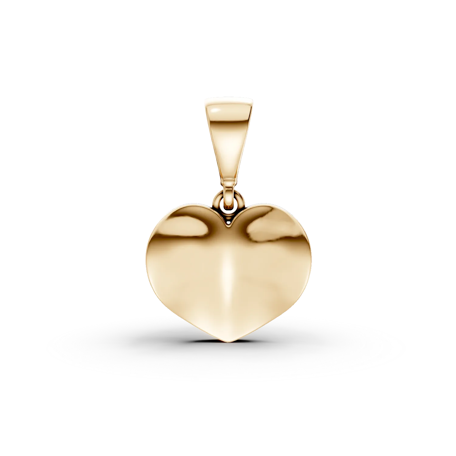 Pandantiv inimioara din aur galben