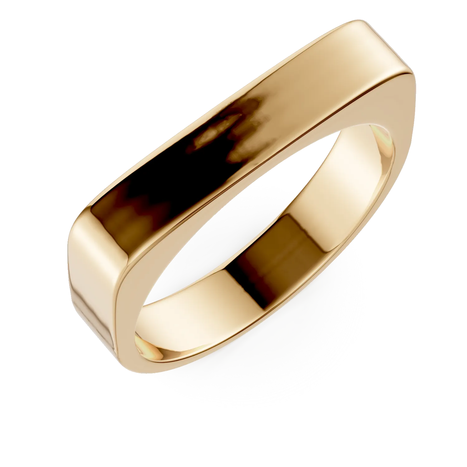 Inel minimalist din aur galben