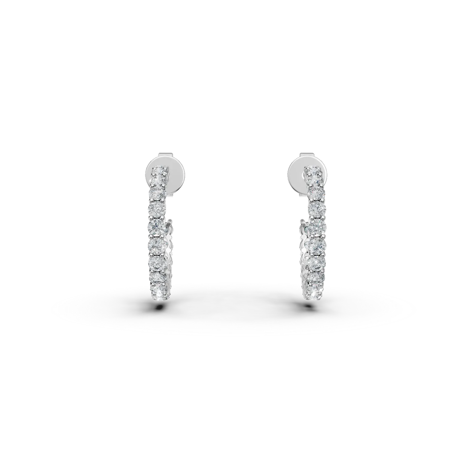 Cercei cu surub din argint cu zirconii
