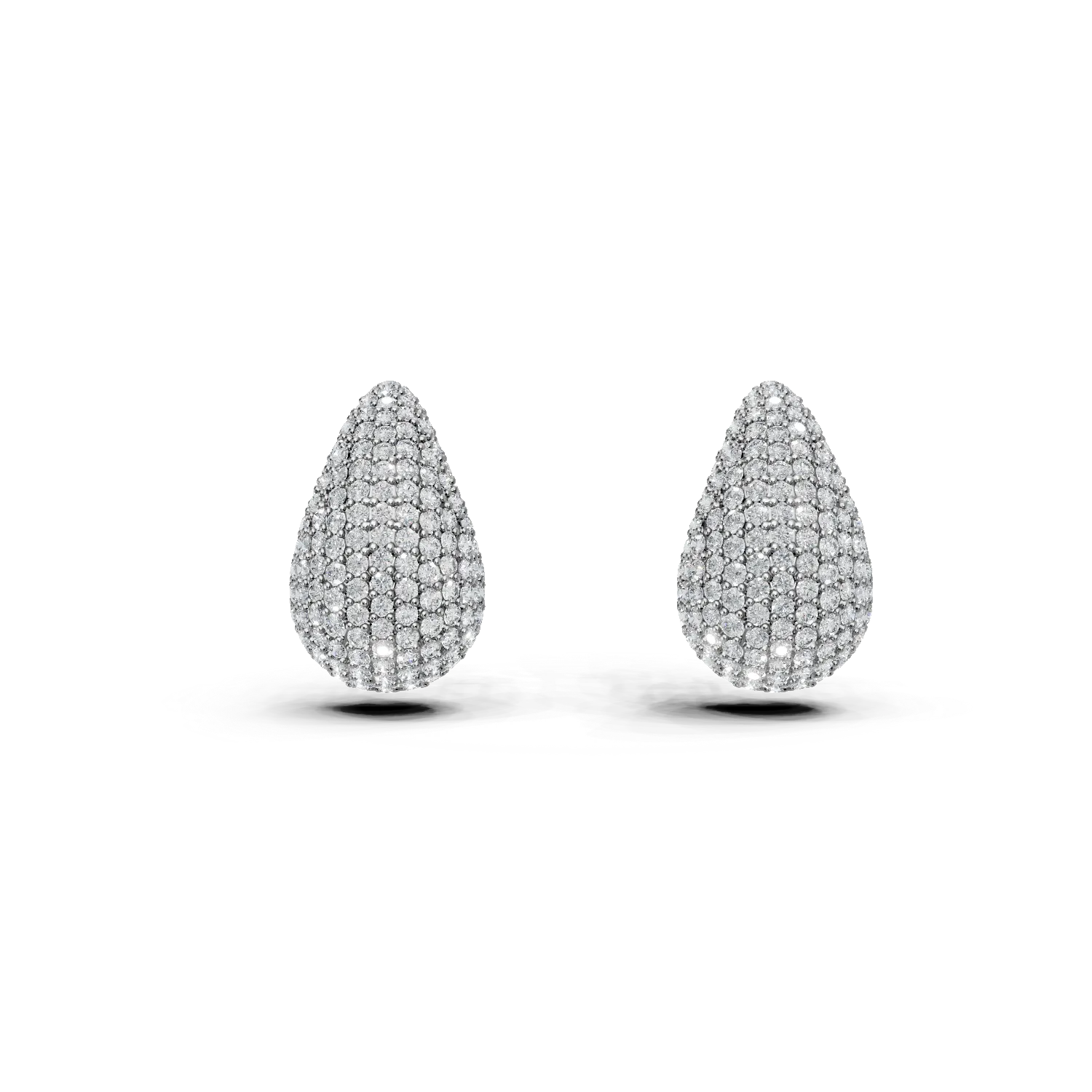 Cercei lacrima din argint cu zirconii