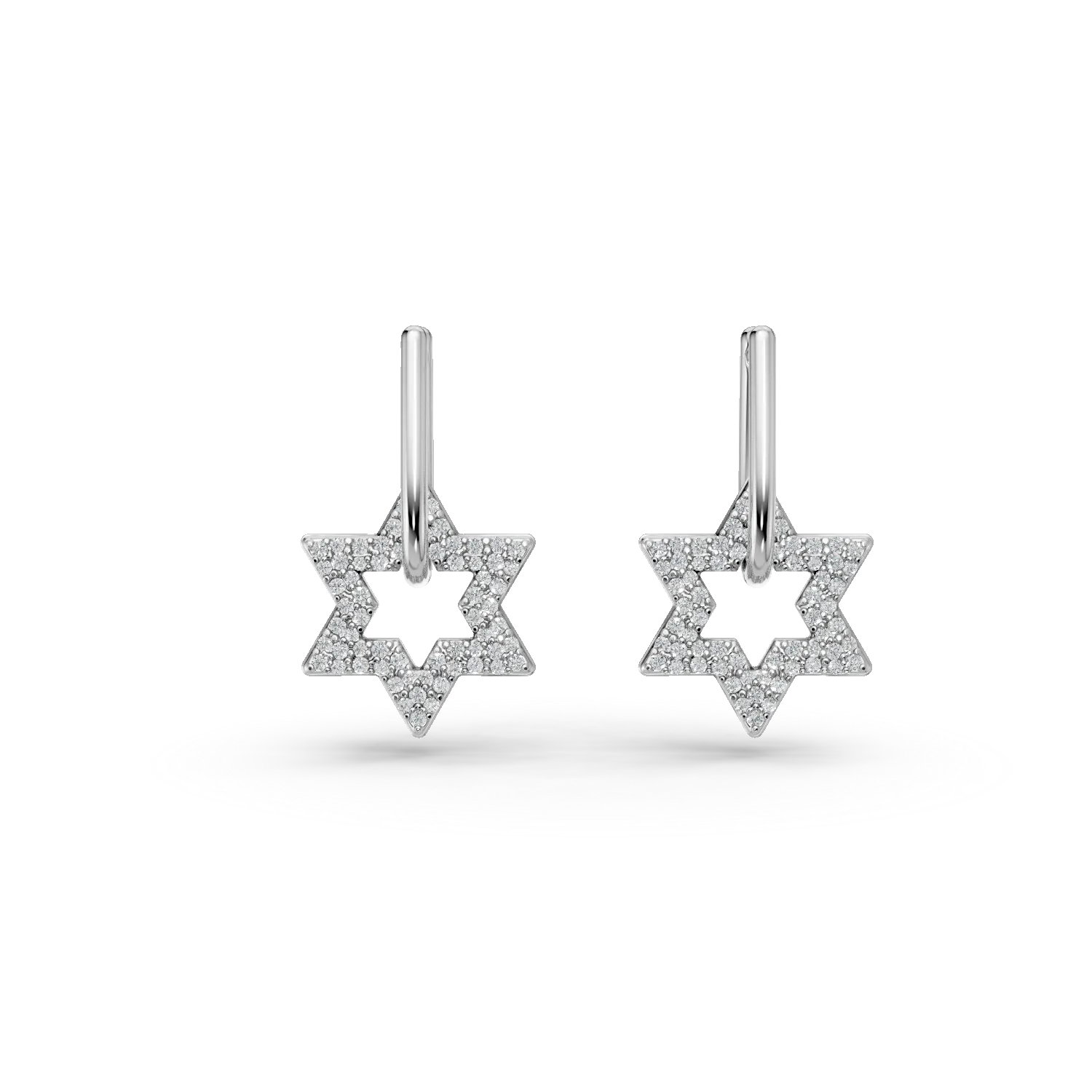 Cercei stelute din argint cu zirconii