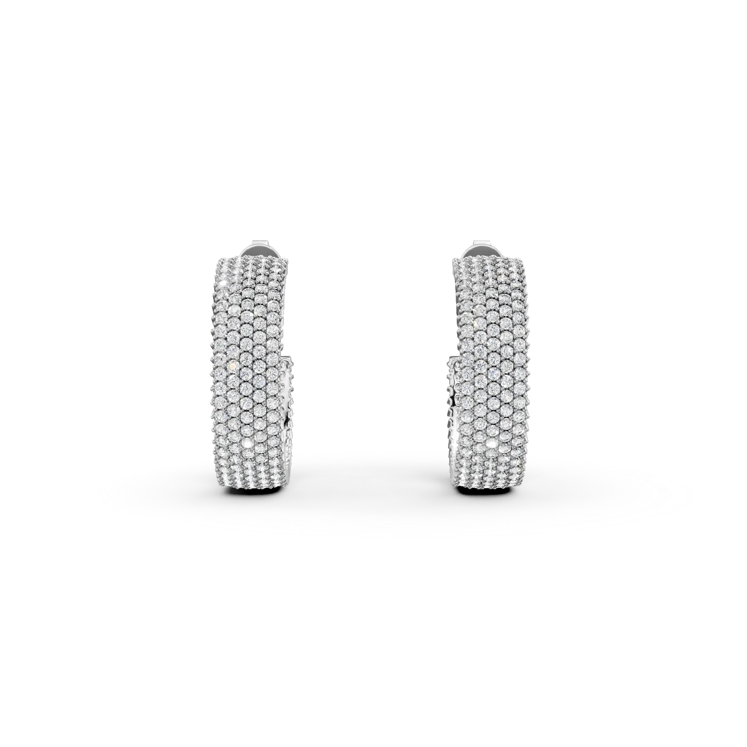 Cercei cu surub din argint cu zirconii