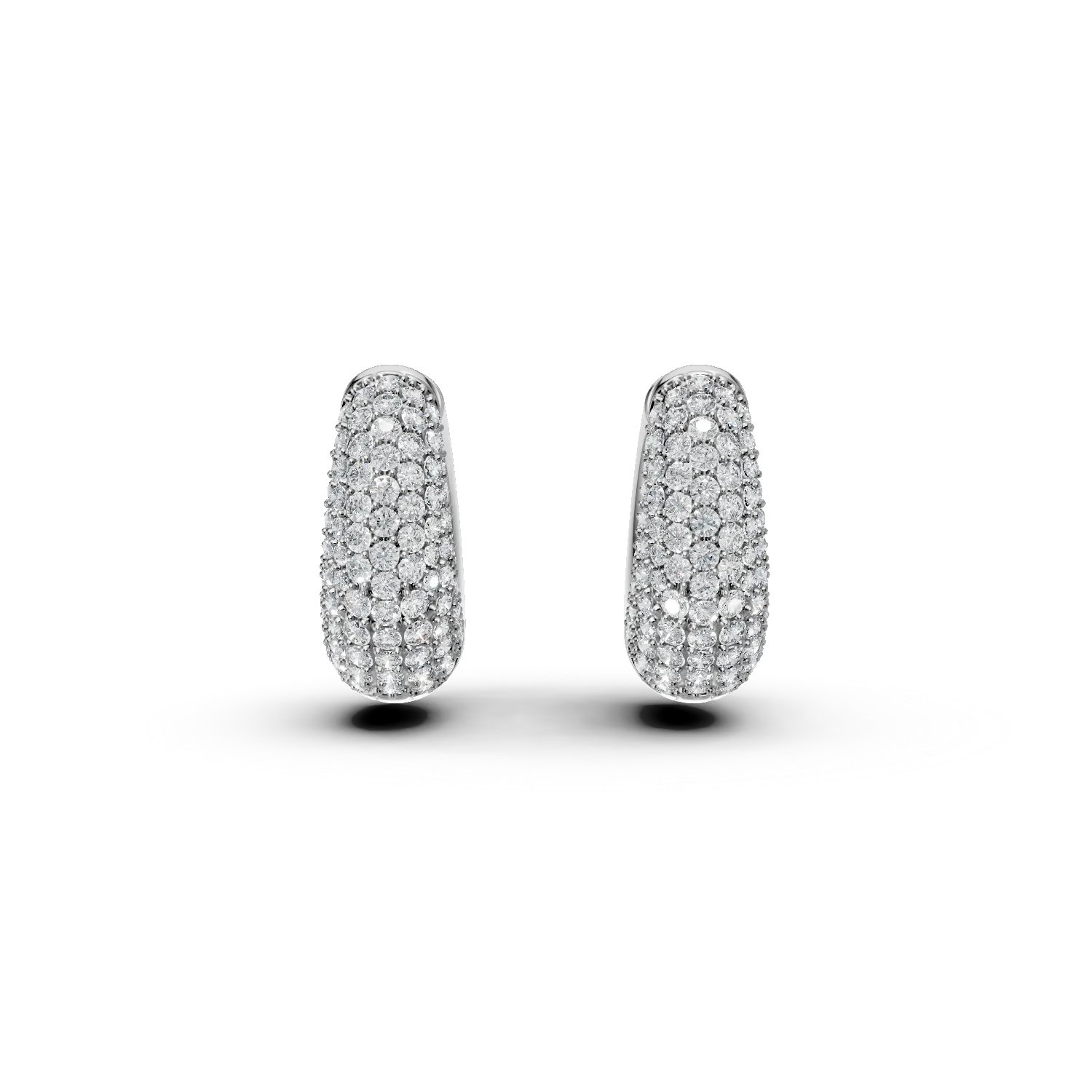 Cercei rotunzi din argint cu zirconii