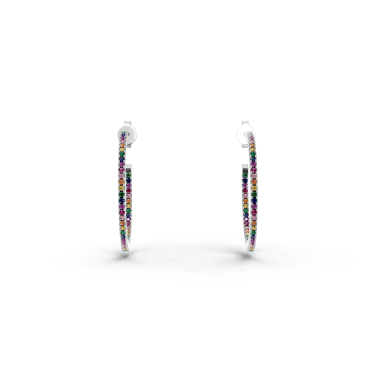 Cercei cu surub din argint cu zirconii