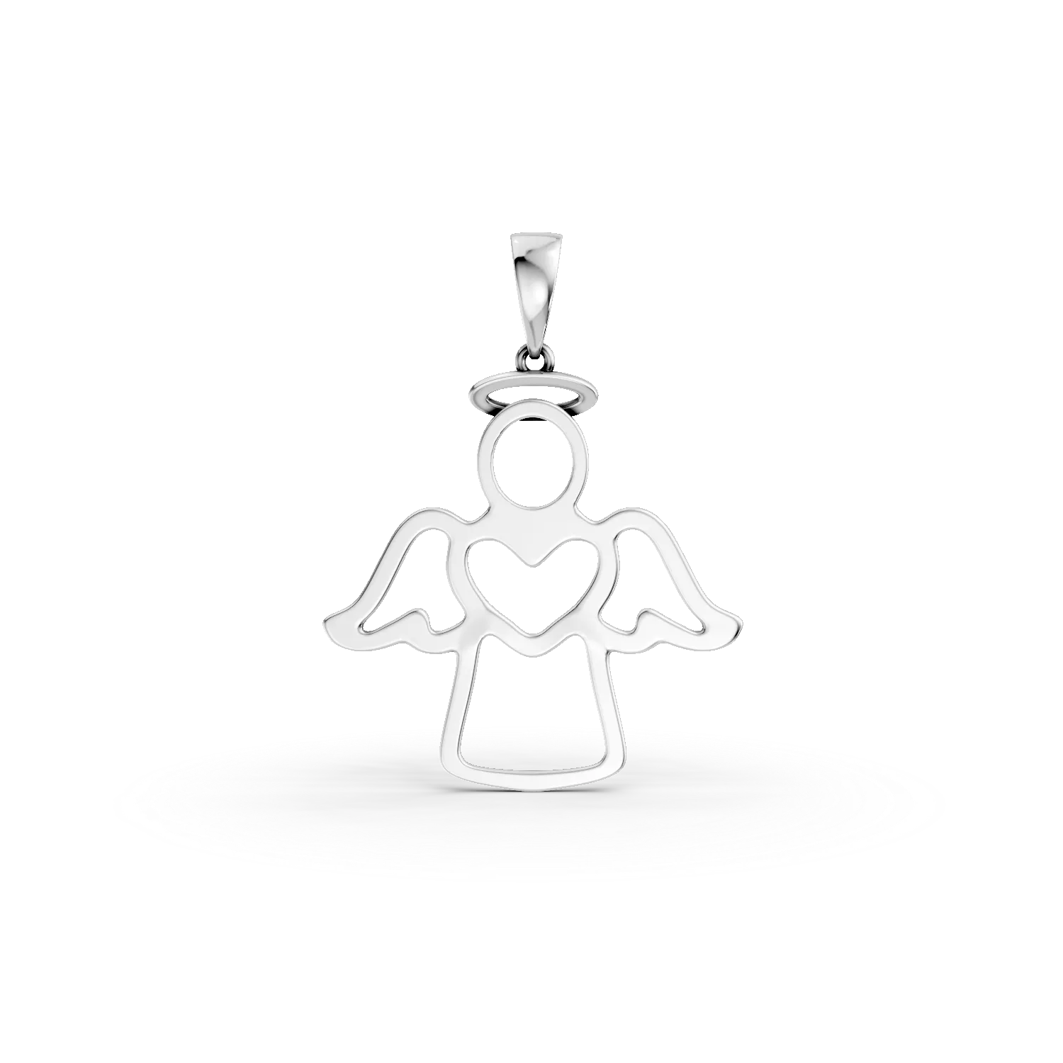 Pandantiv din aur alb