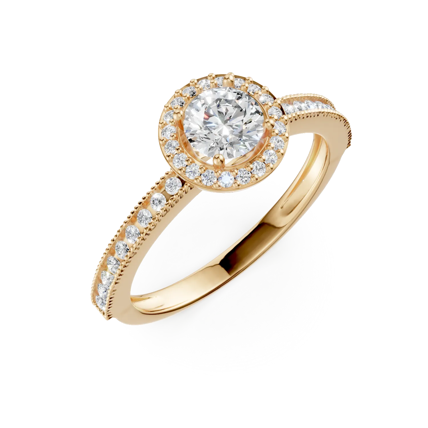 Inel de logodna din aur galben cu zirconii Apparel & Accessories > Jewelry > Rings DAAR 2 Inel de logodna din aur galben cu zirconii Apparel & Accessories > Jewelry > Rings DAAR 2