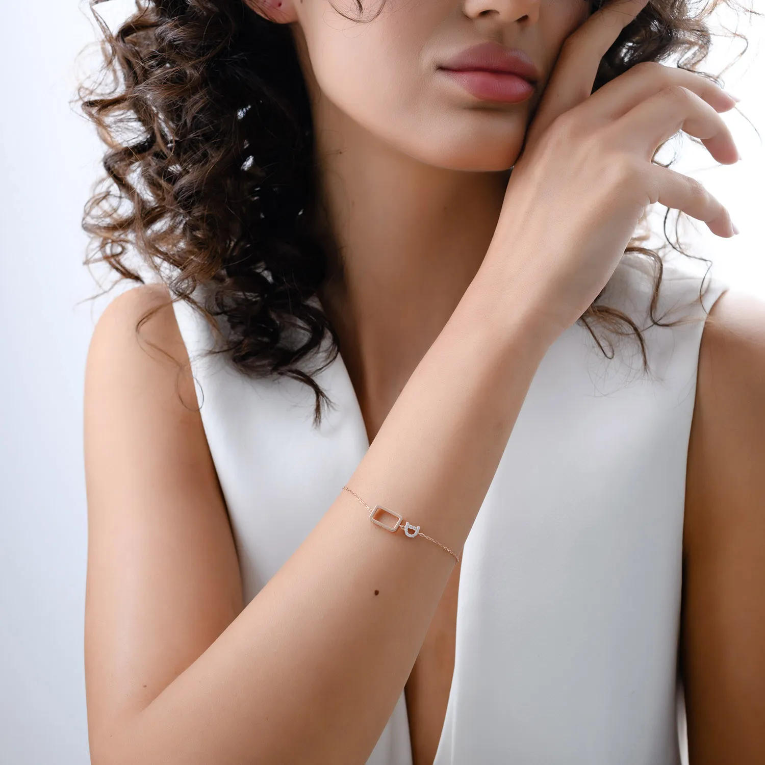 Bratara Essence din aur roz