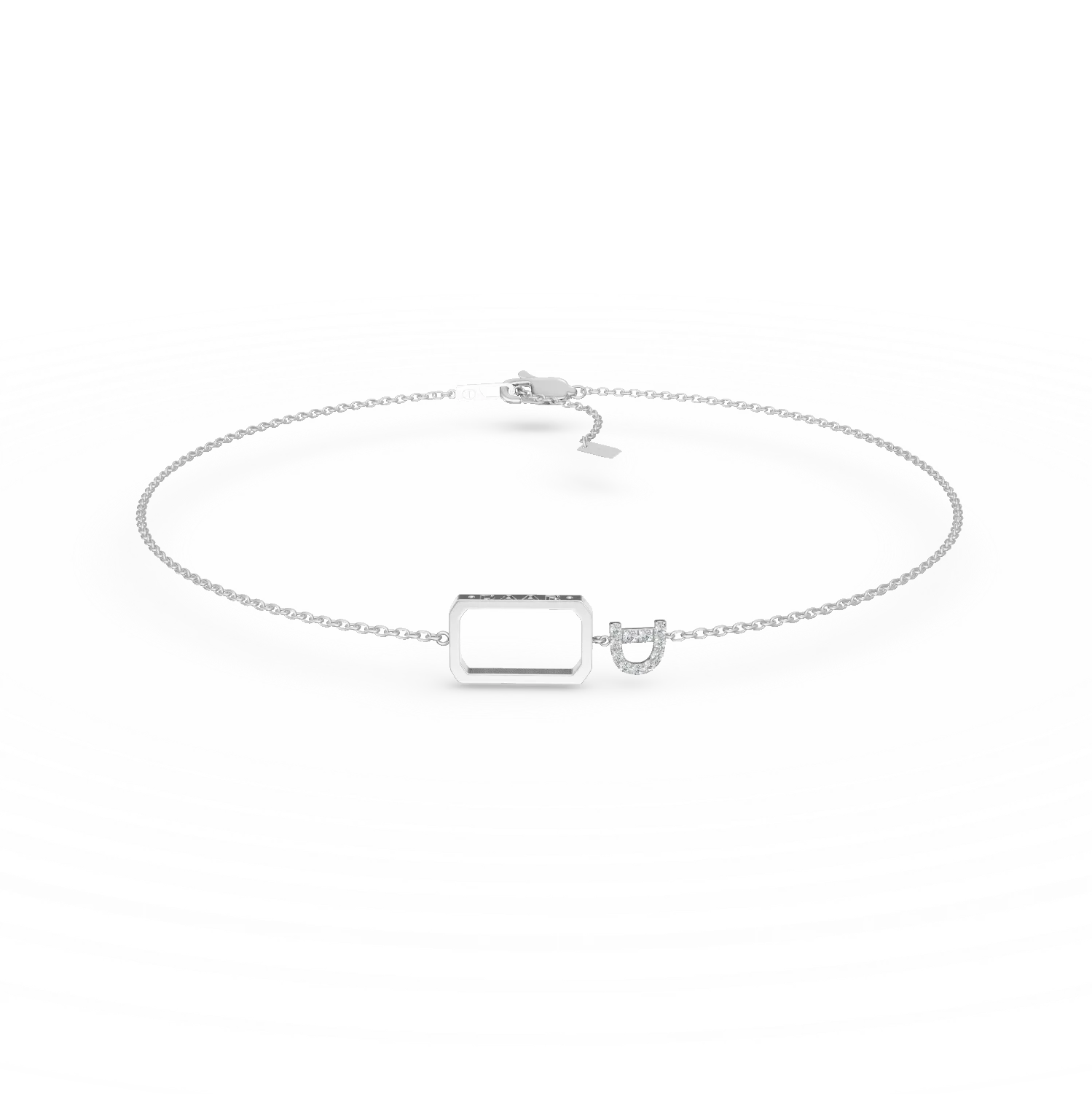 Bratara DAR din DAAR din aur alb