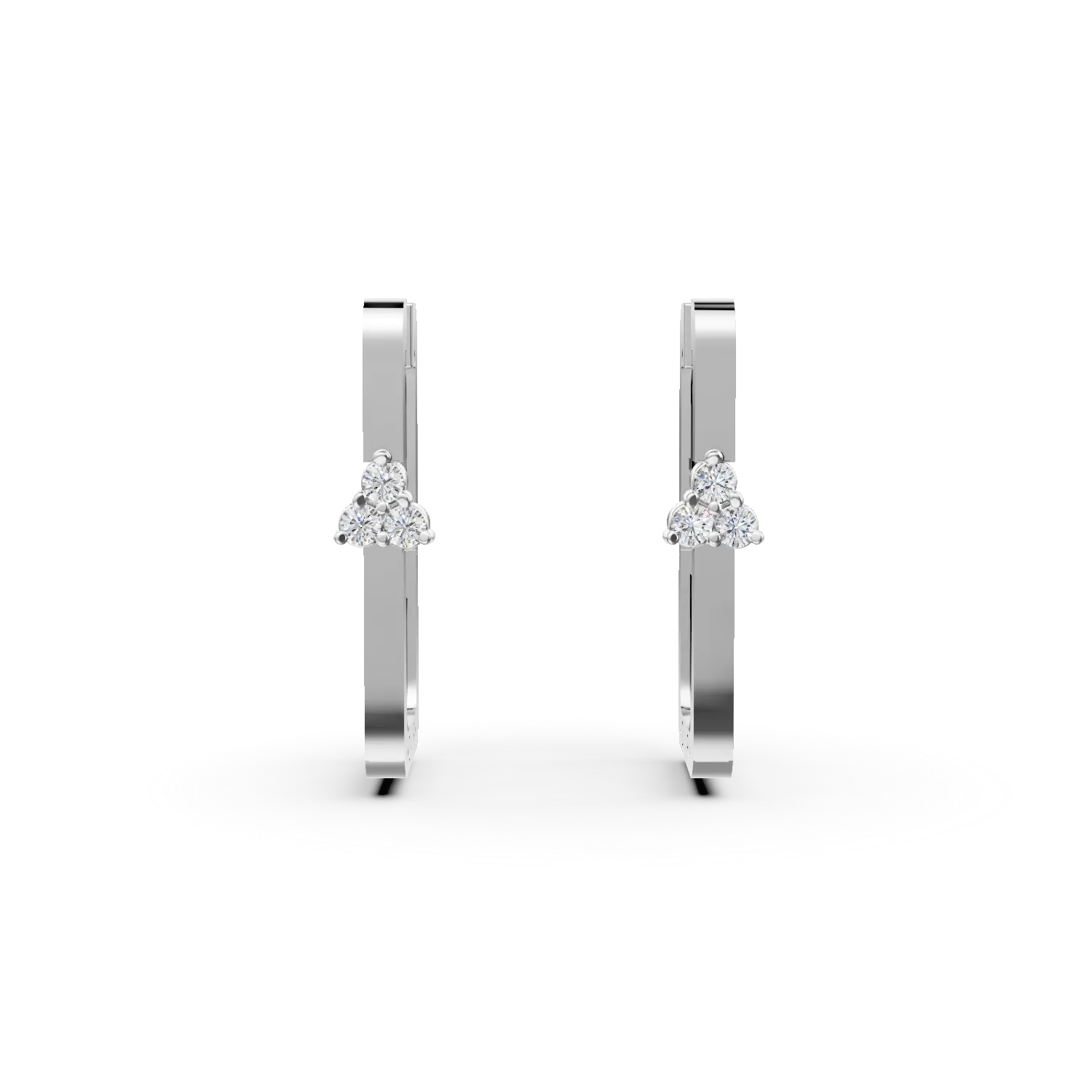 Cercei DAAR ARROW UP din aur alb