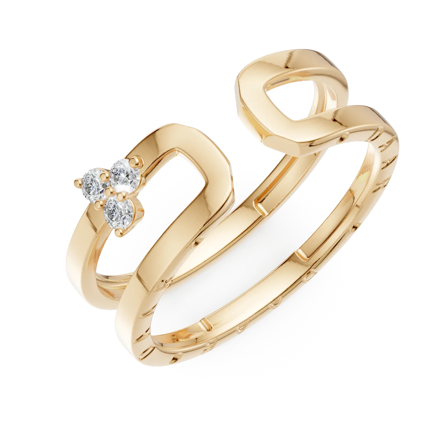 Inel DAAR in cerc cu aur galben