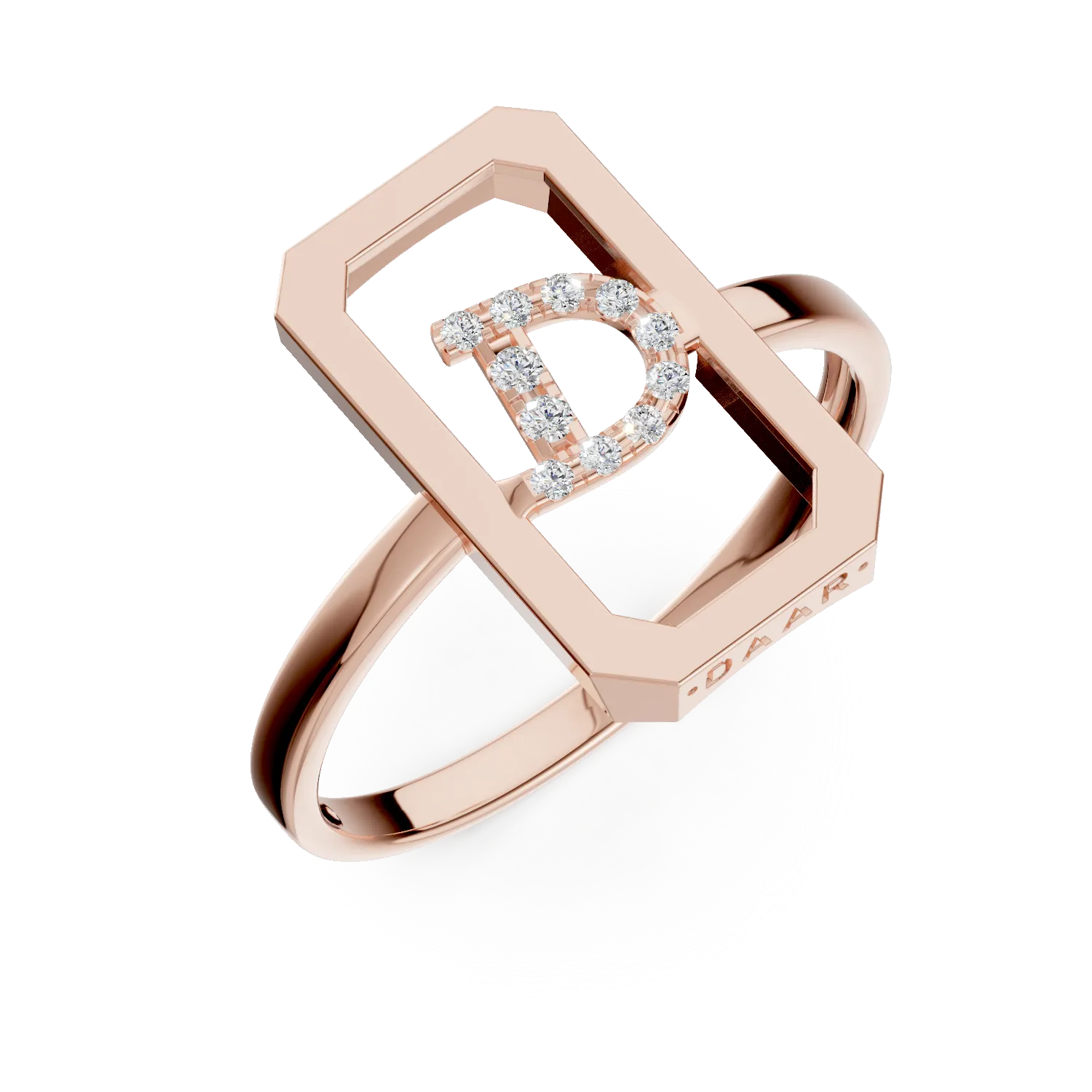 Inel DAR din DAAR din aur roz