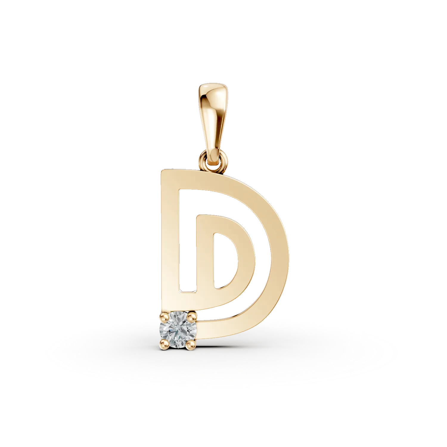 Pandantiv DAAR in spirala din aur galben