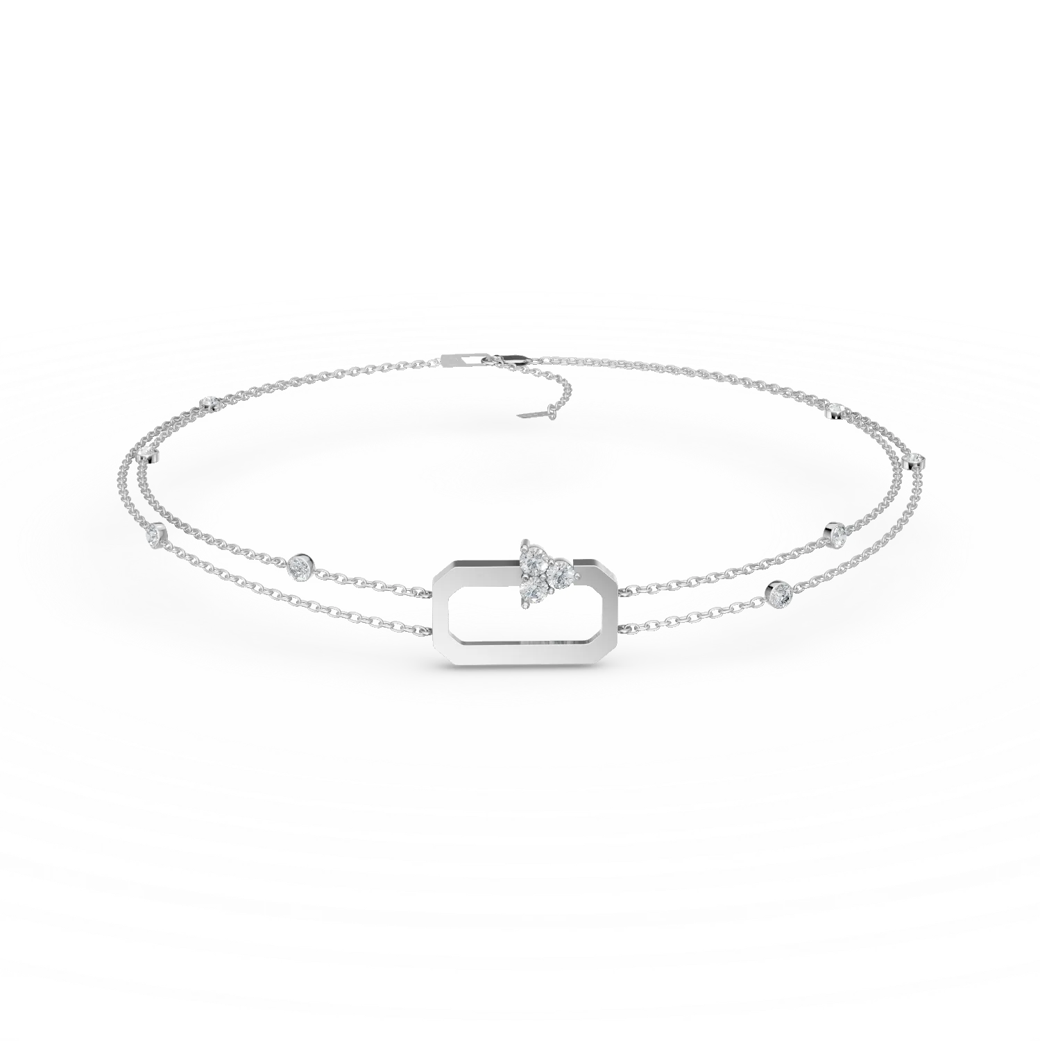 DAAR in bratara din aur alb