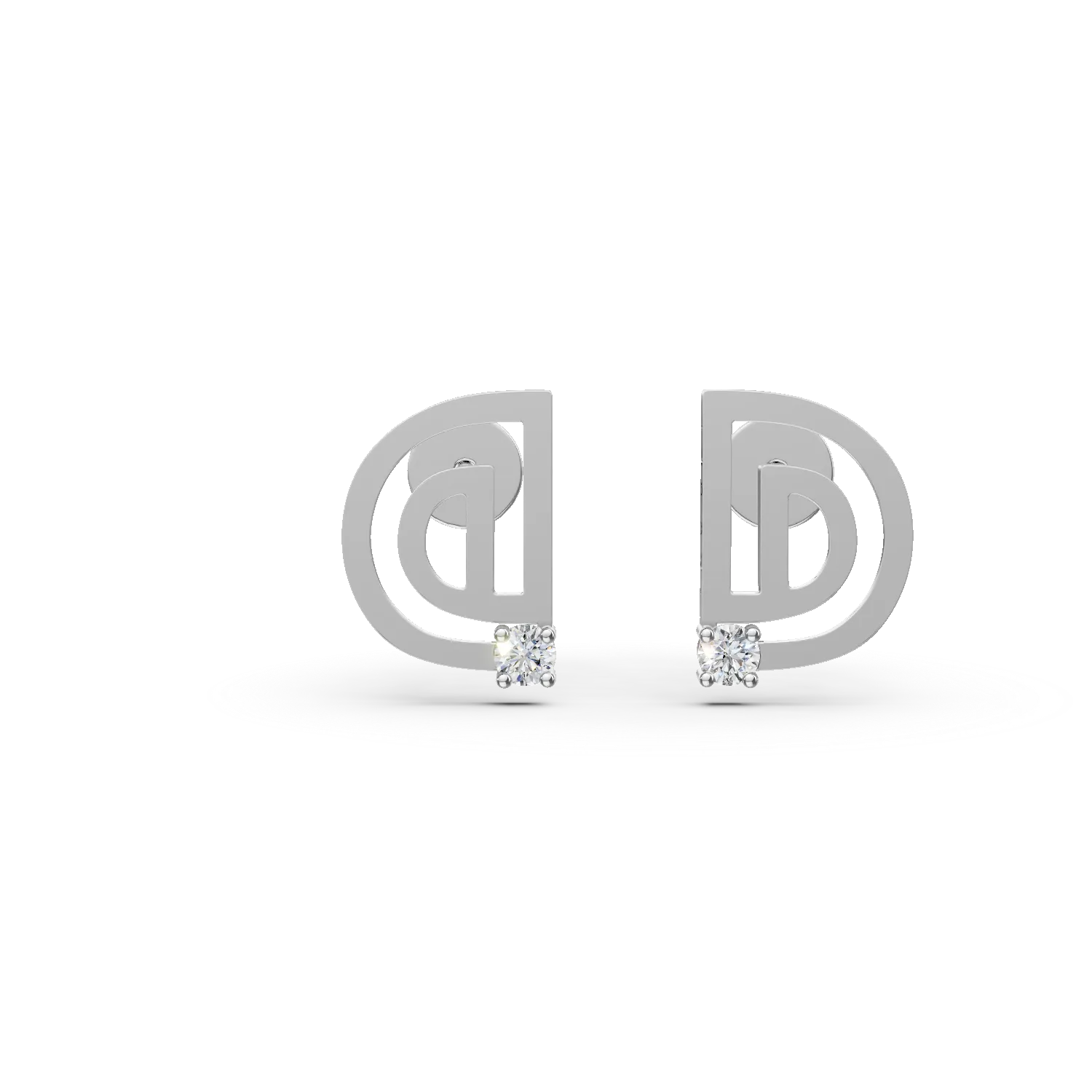 Cercei DAAR in spirala din aur alb