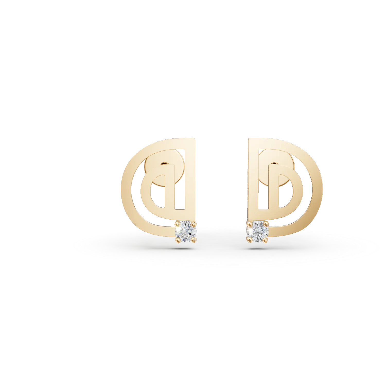 Cercei DAAR in spirala din aur galben