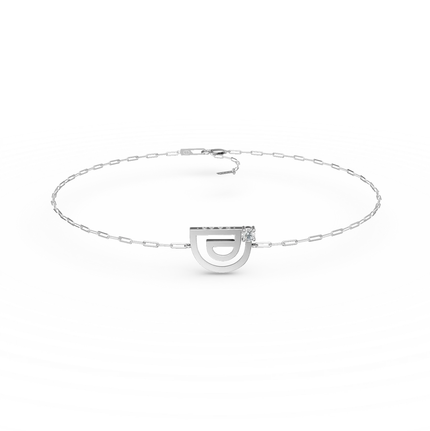 Bratara DAAR in spirala din aur alb