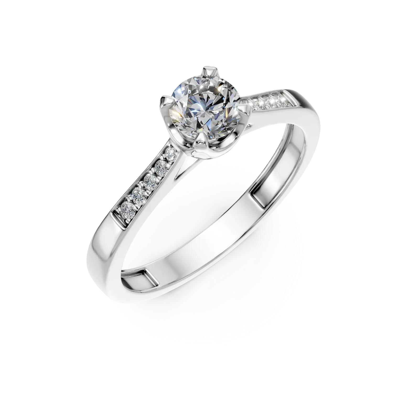 Inel de logodna din aur alb cu zirconii Apparel & Accessories > Jewelry > Rings DAAR 2 Inel de logodna din aur alb cu zirconii Apparel & Accessories > Jewelry > Rings DAAR 2