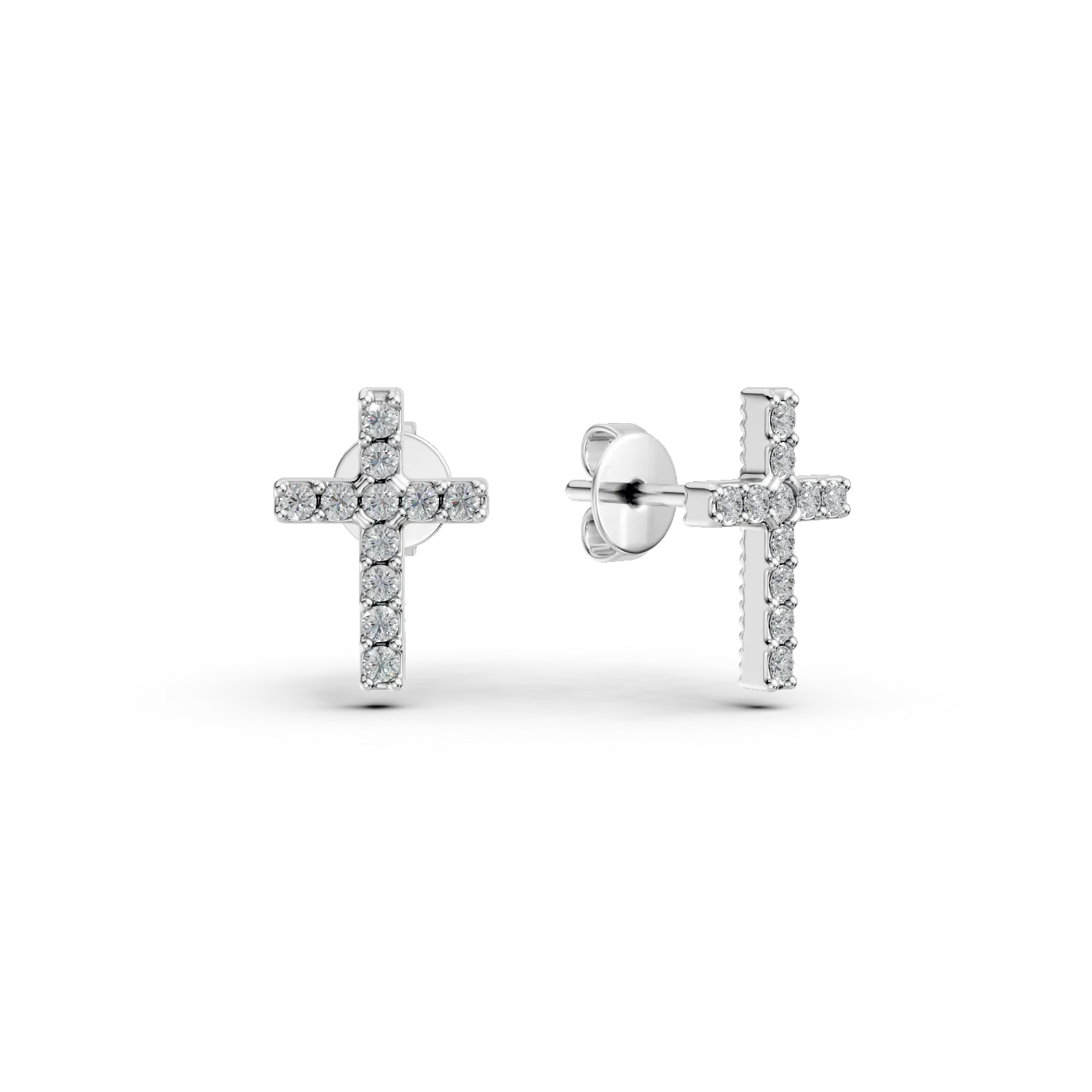 Cercei cruce din aur alb cu zirconii Apparel & Accessories > Jewelry > Earrings DAAR 2 Cercei cruce din aur alb cu zirconii Apparel & Accessories > Jewelry > Earrings DAAR 2