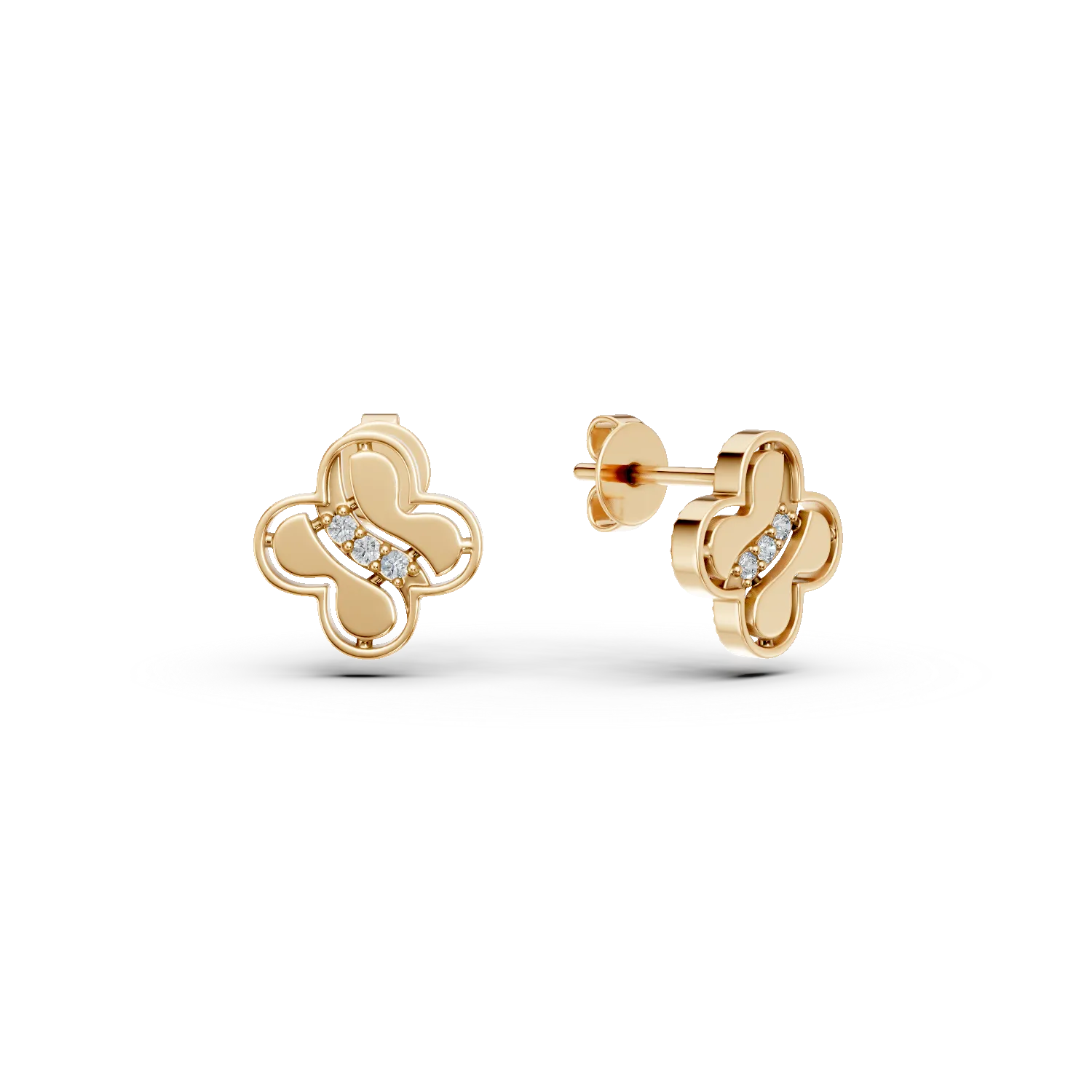 Cercei floare din aur galben cu zirconii Apparel & Accessories > Jewelry > Earrings DAAR 2 Cercei floare din aur galben cu zirconii Apparel & Accessories > Jewelry > Earrings DAAR 2