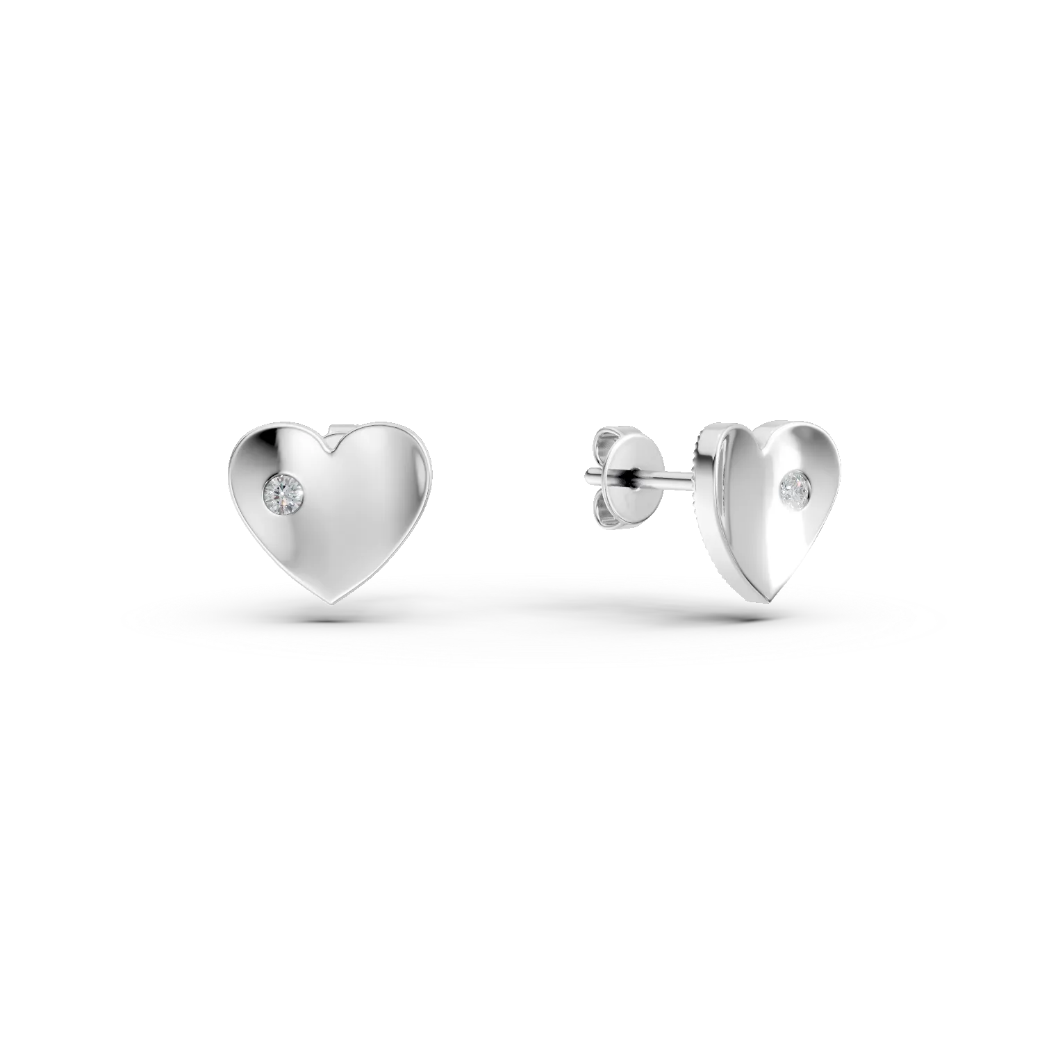 Cercei inimioare din aur alb cu zirconii Apparel & Accessories > Jewelry > Earrings DAAR 2 Cercei inimioare din aur alb cu zirconii Apparel & Accessories > Jewelry > Earrings DAAR 2
