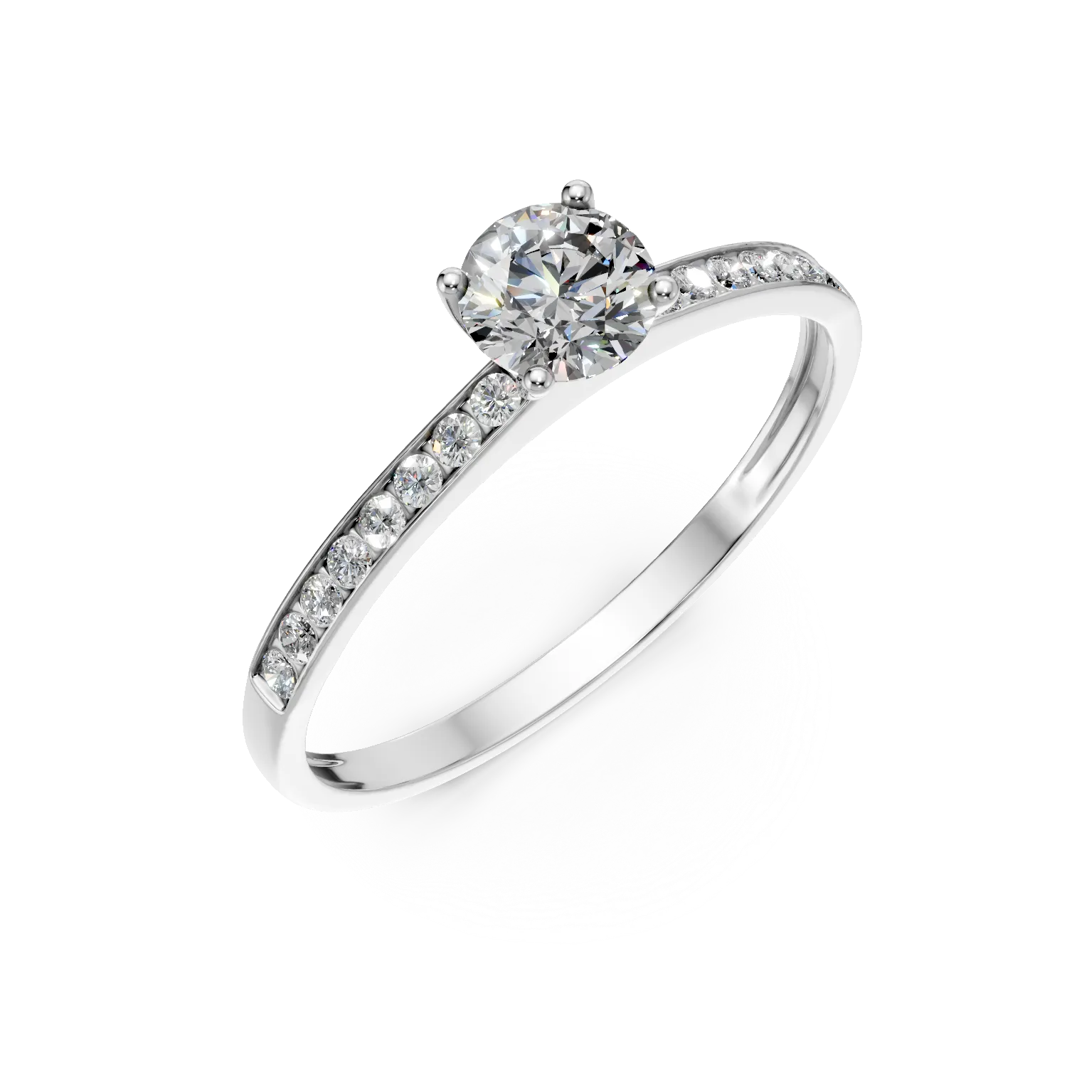 Inel de logodna din aur alb cu zirconii Apparel & Accessories > Jewelry > Rings DAAR 2 Inel de logodna din aur alb cu zirconii Apparel & Accessories > Jewelry > Rings DAAR 2