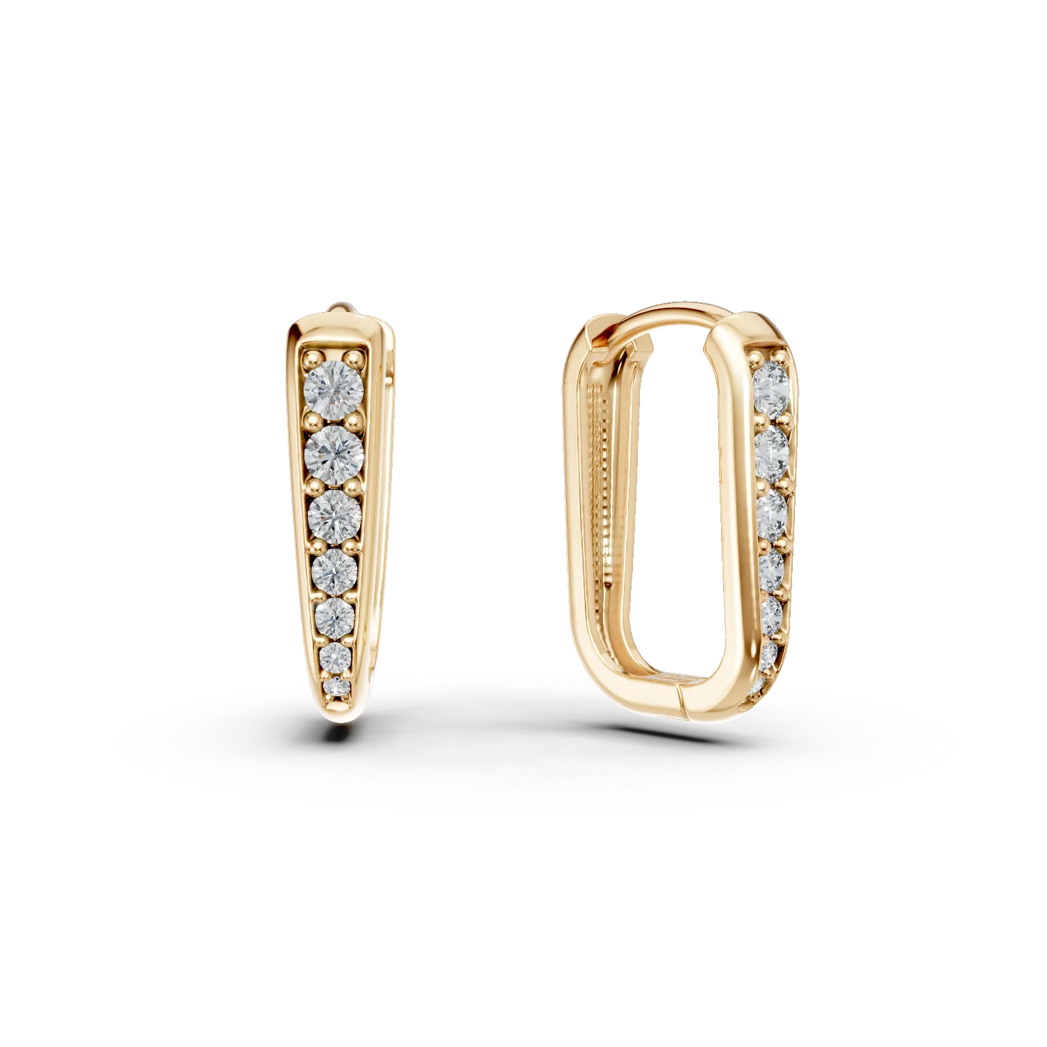 Cercei ovali din aur galben cu zirconii Apparel & Accessories > Jewelry > Earrings DAAR 2 Cercei ovali din aur galben cu zirconii Apparel & Accessories > Jewelry > Earrings DAAR 2