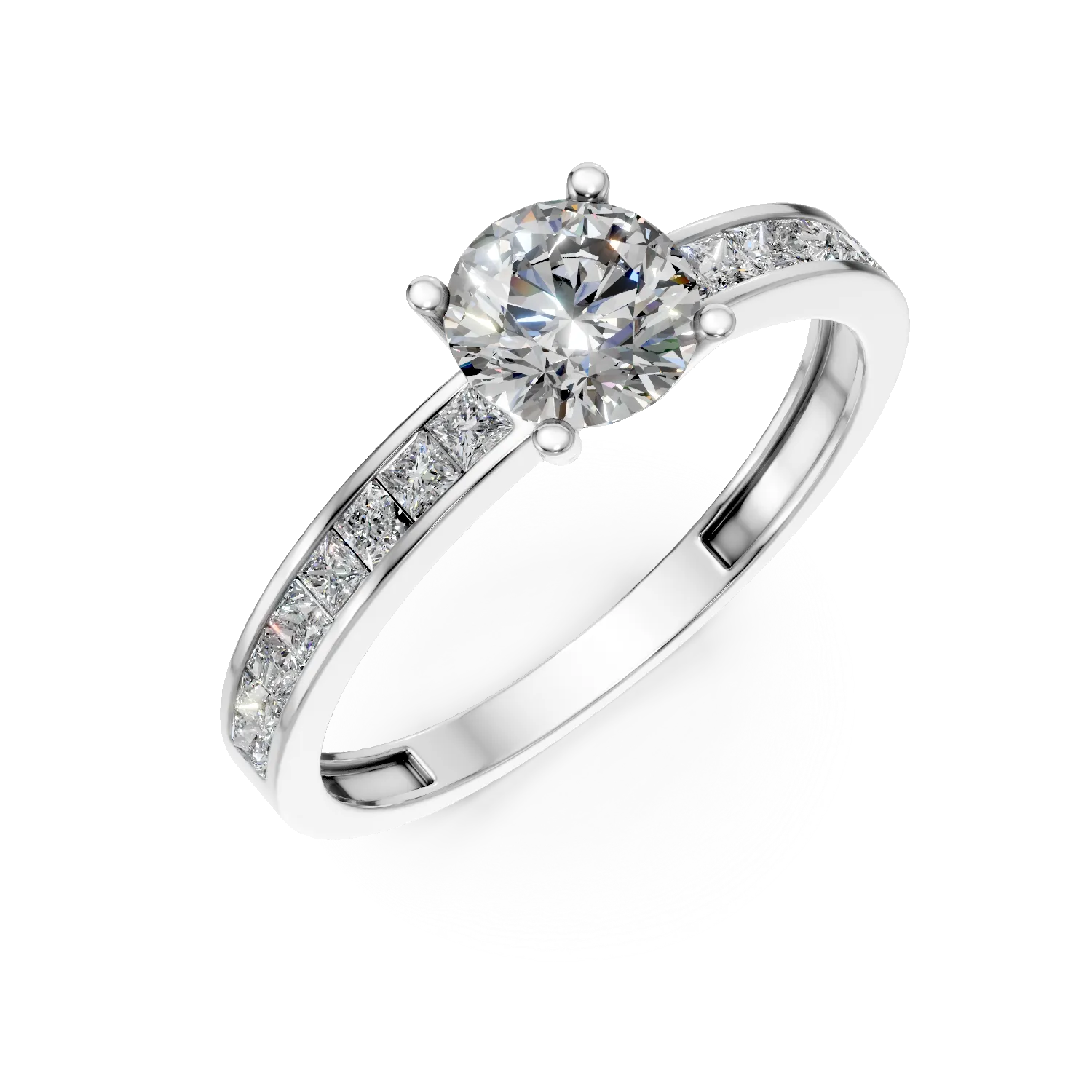 Inel de logodna din aur alb cu zirconii Apparel & Accessories > Jewelry > Rings DAAR 2 Inel de logodna din aur alb cu zirconii Apparel & Accessories > Jewelry > Rings DAAR 2